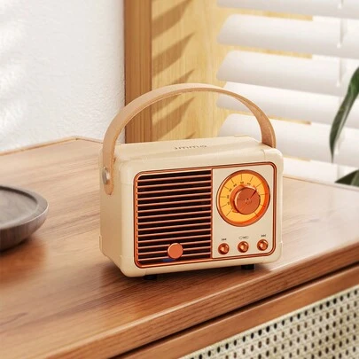 JMMO 便攜式復古音箱，無線迷你音箱，低音強勁，立體聲清晰，低音渾厚