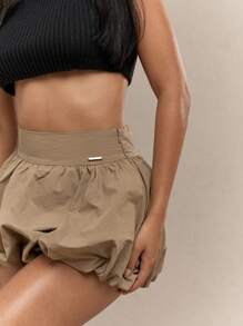 MISSGUIDED 泡泡迷你裙 - 卡其色 - 查看 3