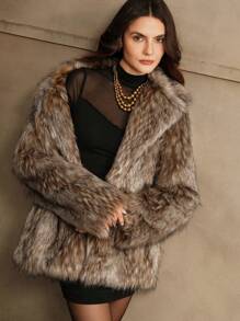 Anewsta Women's Fluffy Fluffy Jacket