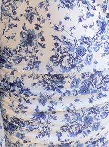 Dreamara Váy midi tay loe in hoa cỡ lớn cho nữ khi trở lại trường, đi nghỉ, mùa thu - Nhiều màu - Xem 10