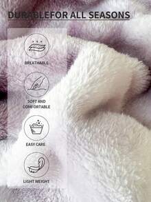 1pc Purple Tie-Dye Bubble Pattern Cozy Blanket - Purple - View 6