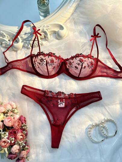 Esselle Roze Romantic Schattige Verleidelijke Lingerie Set