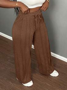 Slaydiva Casual Grey Loose Fit Straight Leg Pants