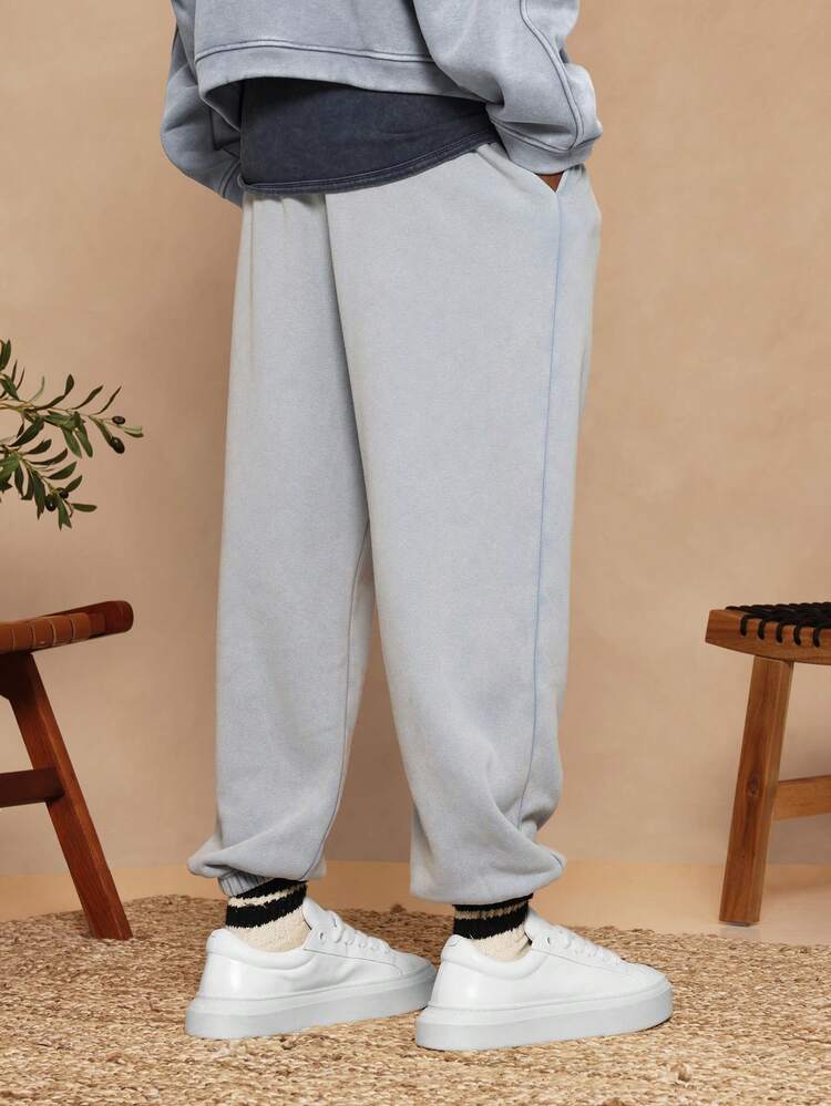 SUMWON Pantaloni da tuta oversize comodi, pantaloni da jogging sportivi con polsini elastici, pantalone da relax in pile, per allenamento, corsa ed esercizi, adatti per l inverno e l autunno