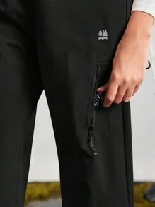 In My Nature Women's Outdoor Sports Water-Resistant Wide Leg Pants Hiking Women Clothes - Black - View 7