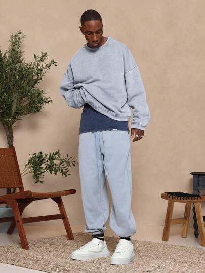 SUMWON Comfortable Oversized Sweatpants Athletic Jogger Track Pants With Elastic Cuffs Fleece Loungewear Workout Running Training Exercise Pants Winter Fall