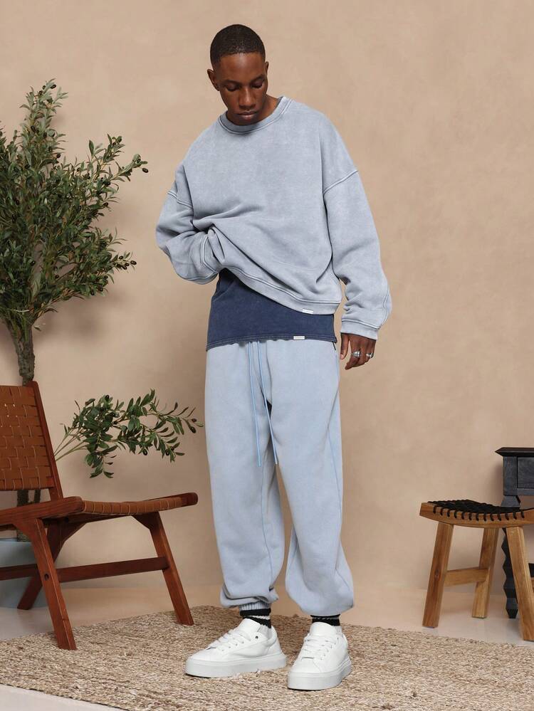 SUMWON Pantaloni da tuta oversize comodi, pantaloni da jogging sportivi con polsini elastici, pantalone da relax in pile, per allenamento, corsa ed esercizi, adatti per l inverno e l autunno