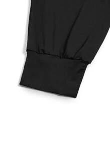 Calvaya Plus Size Front Tie Waist Minimalist Casual Pants Fall Cloth For Women - Multicolor - View 7