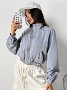Muchica 1 chiếc áo len cardigan chống nắng màu xám cho nữ - Màu Xám nhạt - Xem 1