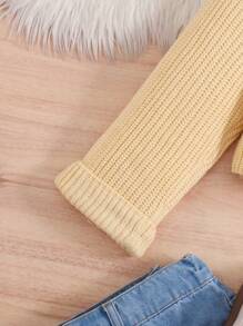 Tween Girls' Loose Casual Minimalist Cozy Soft High Neck Long Sleeve Warm Sweater