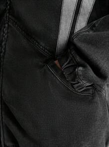 NEON BLANC Men's Streetwear Patchwork Denim Jacket