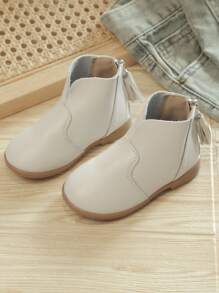 可爱鞋子 时尚女童靴 - 米色 - 查看 1