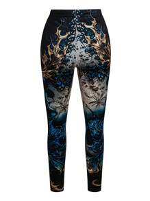 EMERY ROSE 女士休闲花卉印花长袖不对称下摆外套、吊带背心和紧身裤 3 件套，春季和秋季 - 彩色 - 查看 8