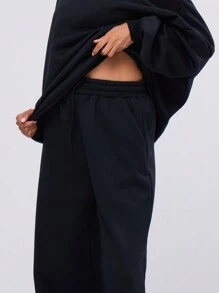 MUSERA Pantalón de chándal de pierna ancha con detalle de bolsillo, para primavera, vacaciones, aeropuerto, vacaciones de verano casual