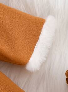 复古风格厚实保暖长袖汉服连衣裙，适合婴儿/幼儿女孩，秋季