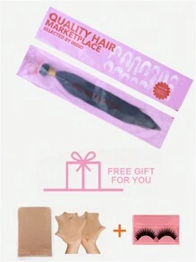 直发 1 束巴西处女真人发束 直发 100% 未加工真人发 1 件直发编织真人发束 - Natural Black - 查看 10