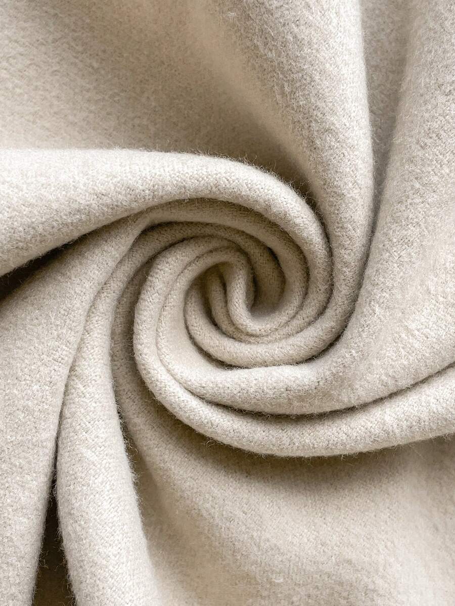 SHEIN LUNE 2024 Fall & Winter New Solid Color Large Lapel Design Tie