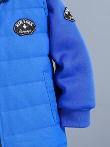 SHEIN 3pcs/Set Young Boy  Vest + Fleece Hoodie Outfit - Royal Blue - View 6