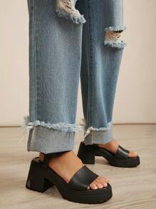 WESTFADE Quần Jeans Ống Đứng Rách Denim 97% Cotton Cao Cấp - Rửa nhẹ - Xem 6