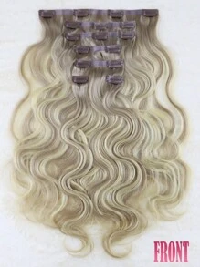 Seamless Clip Ins 7pcs Body Wave TP18/613 Dirty Blonde & Bleach Blonde 130g/150g Full Head Seamless PU Clip Ins Extensions 100% Cuticle Aligned Double Drown Remy Human Hair HQ Invisible Clip In Hair Extensions - S18/613 - View 3