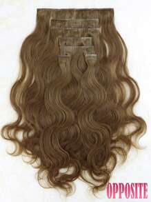 Seamless Clip Ins 7 chiếc Body Wave 6 Medium Brown 130g/150g Tóc nối kẹp PU liền mạch nguyên đầu 100% thẳng hàng với lớp biểu bì Tóc nối kẹp vô hình HQ Double Drown Remy - S6 - Xem 4