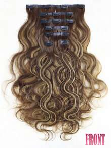 Seamless Clip Ins 7 chiếc Body Wave TP4/27# Nâu đậm & Nâu caramel 130g/150g Tóc nối kẹp PU liền mạch nguyên đầu 100% Tóc người Remy kẹp vô hình HQ căn chỉnh biểu bì Double Drown - S4/27 - Xem 3