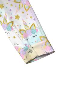 PopScrub Jaket Seragam Perawat Wanita Motif Unicorn dengan Kancing Depan - MultiWarna - View 5