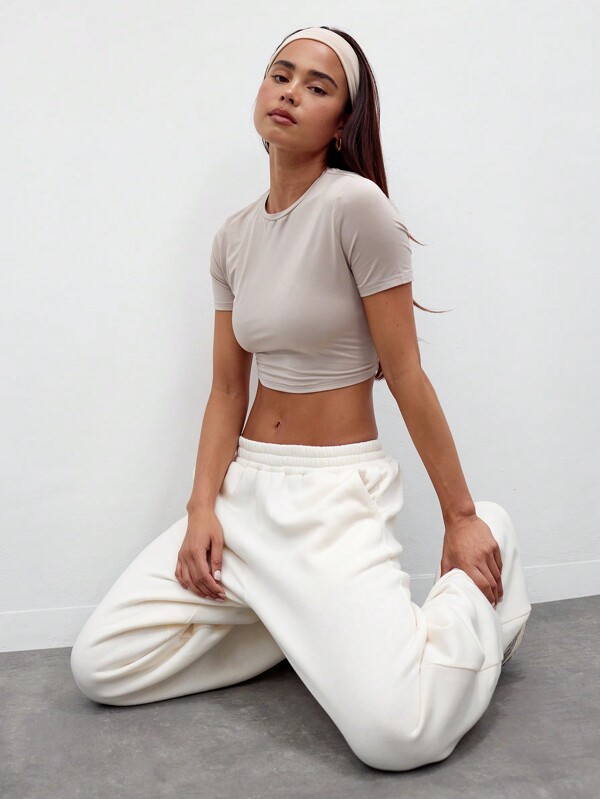 MUSERA ESSENTIALS Top corto de manga corta de modal casual para verano, pádel, tenis, pickleball y otoño