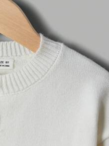 SHEIN Maglione oversize a girocollo maniche lunghe per Tween Boys