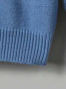SHEIN Maglione oversize a girocollo maniche lunghe per Tween Boys