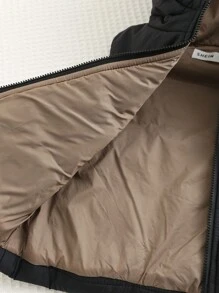 SHEIN Áo khoác nỉ dày màu trơn có mũ trùm đầu cho bé trai - Nhiều màu - Xem 6