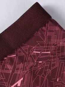 4pcs/Pack Men's Casual All-Over Print Boxer Briefs - Multicolor - View 5