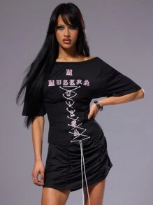 MUSERA 系带T恤裙 Y2k 春夏