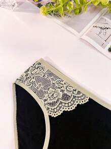 5pcs/Set Lace Patchwork Women's Panties - Multicolor - View 3