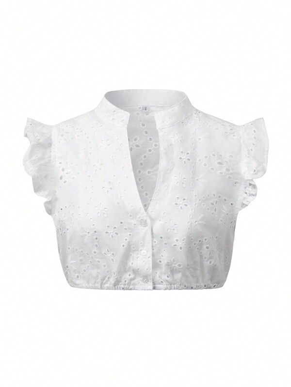 Women Oktoberfest Dirndl Blouse Traditional Bavarian Dirndl Blouse Shirt V Neck Crop Top, Halloween