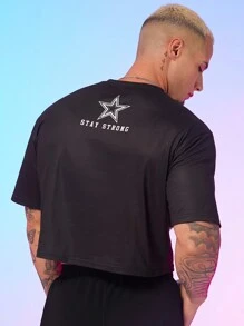 FeverCity Men Crew Neck Short Sleeve Numeric Print Casual Jersey T-Shirt, Boyfriend Gift, For Going Out, Summer - Multicolor - View 2