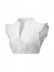 女士慕尼黑啤酒节 Dirndl 衬衫传统巴伐利亚 Dirndl 衬衫 V 领短款上衣，万圣节