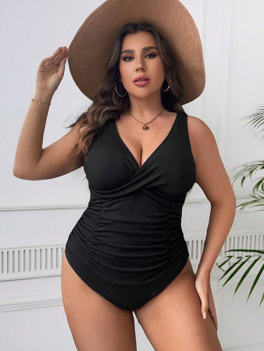 Swim Lushoire Plus Rynkad Endelad baddräkt