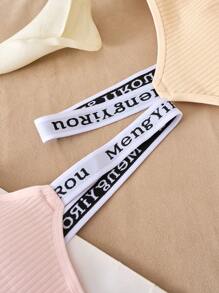 4 件装 Tween Girl 无缝抹胸吊带背心文胸，无钢圈运动文胸，适合发育期女孩