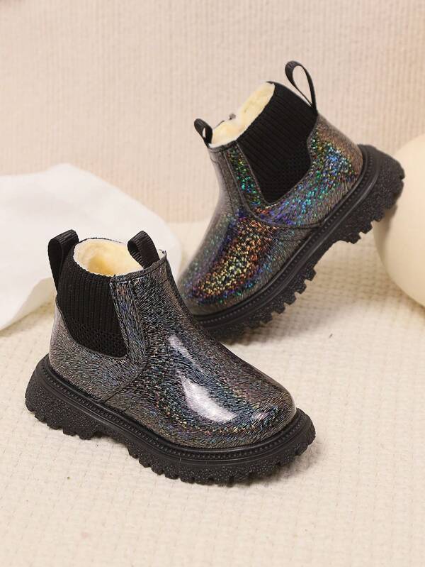Moda infantil Casual Plush Botas grossas para meninos e meninas