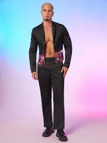 FeverCity Men's Short Fringe Suit Set