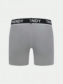 EasyFave Calzoncillos de cintura elástica con estampado de letras para hombre