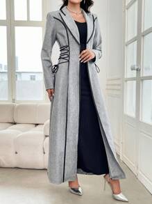 Al Najma Women's Crew Neck Long Sleeve Side-Tie Arabian Abaya, Elegant Maxi Modest Arabian Robe, For Evening Party/Wedding Guest/Anniversary
