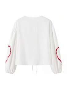 INAWLY Casual Solid Color Loose Flare Sleeve Regular Fit Blouse For Women, Summer