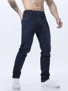 Men's Straight-Leg Jeans, Casual & Versatile Comfortable Stretchy Pants For Business Or Leisure