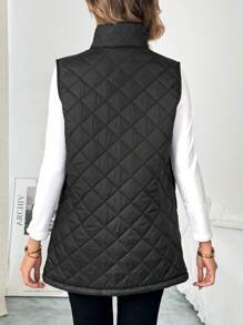 SHEIN Clasi 秋冬女士保暖夹棉大衣 - 卡其色 - 查看 2