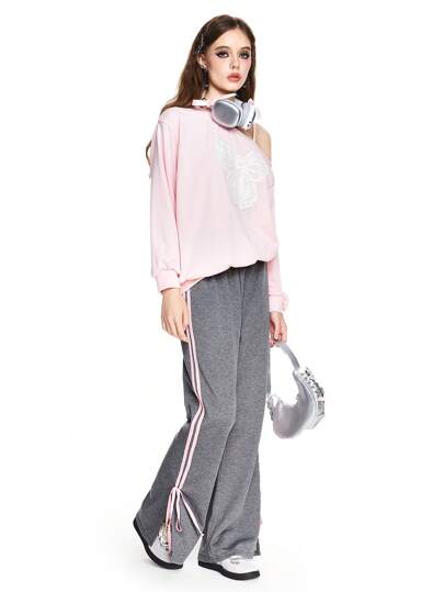 ROMWE Avant Cute And Casual College Style Women Sweatpants