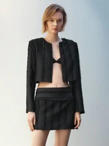 Maija Eleganter, städtischer, stilvoller und bequemer Kurz-Spitzen-Saum