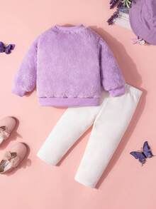 New Arrival Korean Style Girls Cute Outfit, Autumn/Winter - Purple - View 2