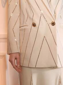 The Great Gatsby x MOTF BLAZER À DOUBLE BOUTONS PAILLETÉ